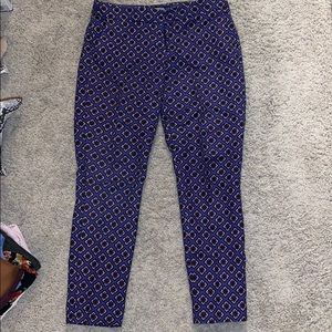 Printed royal skinny dress pant